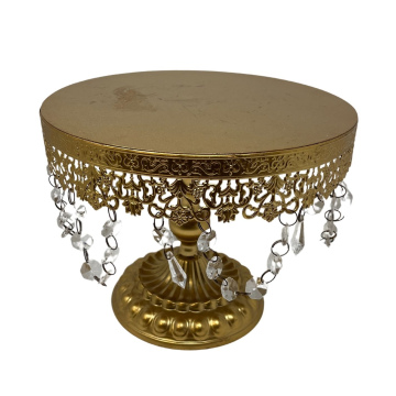 Metal Cake Stand With Crystals