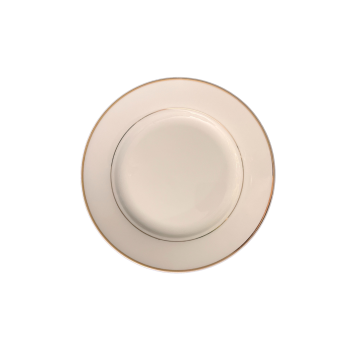 Appetizer plate round with gold rim