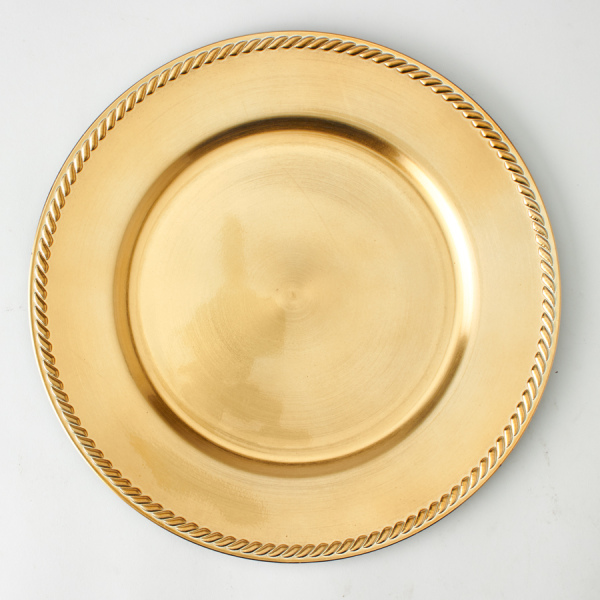 Gold Charger Plate - rope